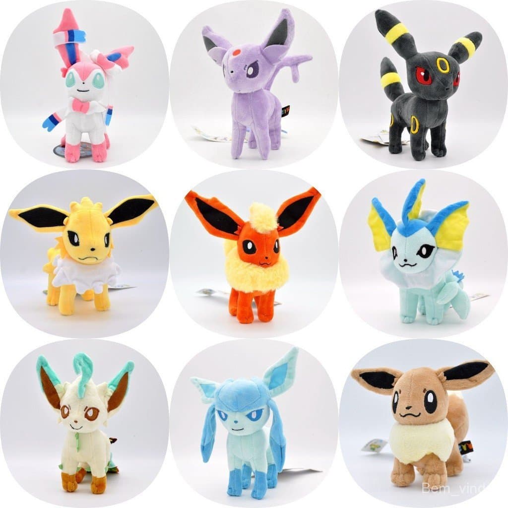 Brinquedos de Pelúcia Pokémon Eevee, Chaveiros, Pingentes para Mochilas, Brinquedos de Pelúcia Fofos, Incluindo Sylvain