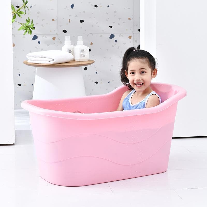 Crianças banheira crianças banheira de corpo inteiro do bebê pode sentar casa grande banheira ferramenta útil