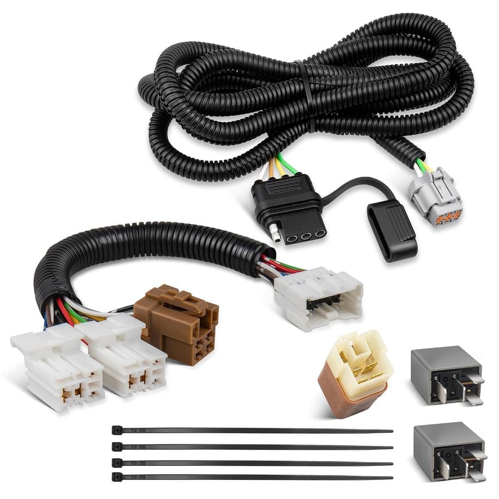 Fiação Personalizada Oyviny de 4 Vias para Reboque para Nissan Xterra 2005-2015/05-25 Frontier/09-12 Suzuki Equator Sem