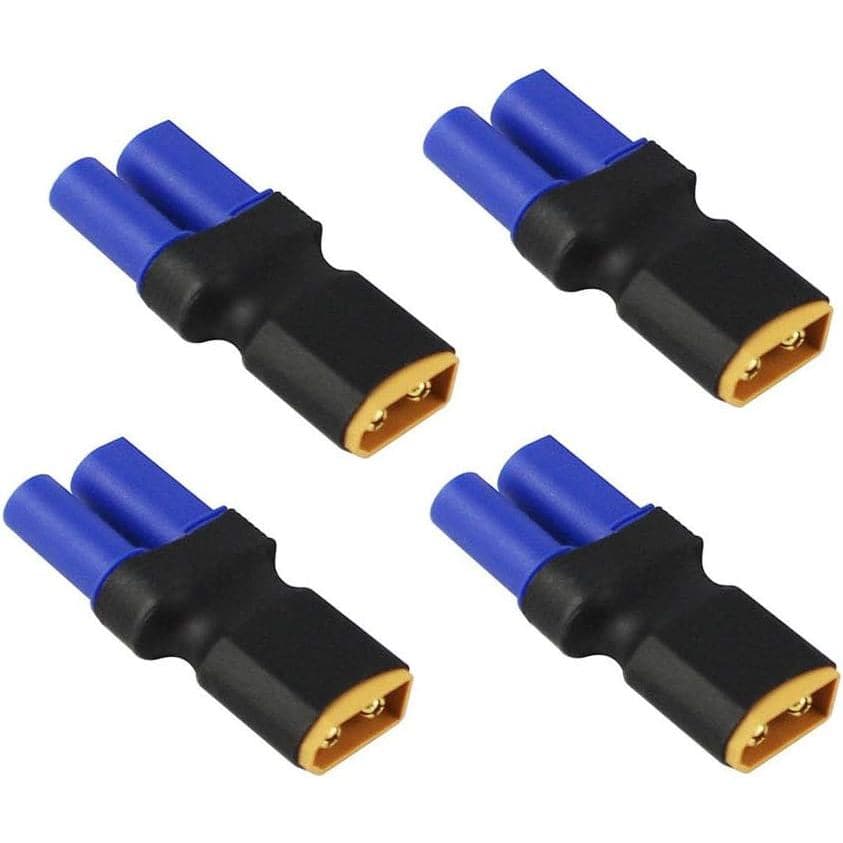 FLY RC 4 peças Adaptador de Conector XT60 Macho para EC5 Fêmea para Baterias LiPo (Macho XT60 para Fêmea EC5)