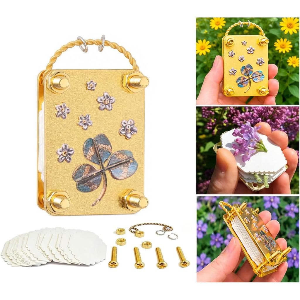SMORBRID Micro Prensa de Flores para Plantas, Arte e Artesanato, Prensa de Flores de Metal, Prensa de Flores para Micro-