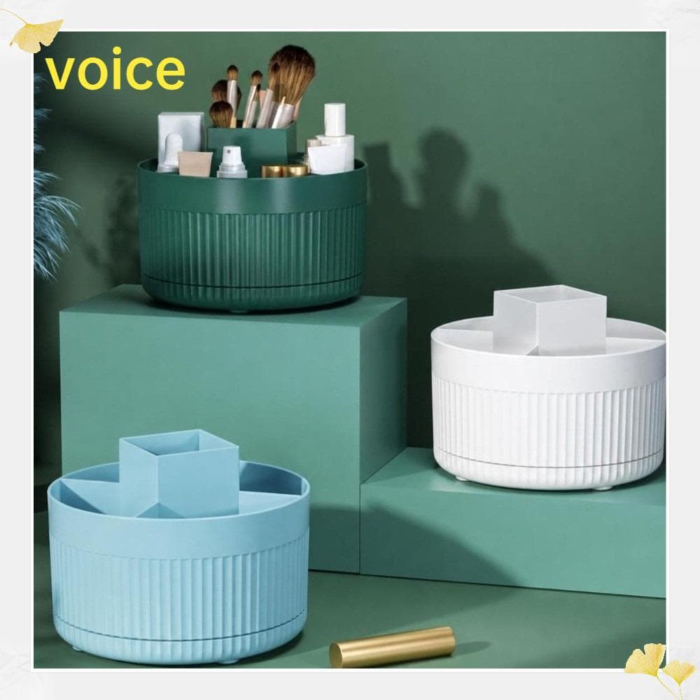 Suporte Para Pincel De Maquiagem VOICE , Organizador Giratório À Prova D'água Com Design De 5 Slots , Fácil De Limpar