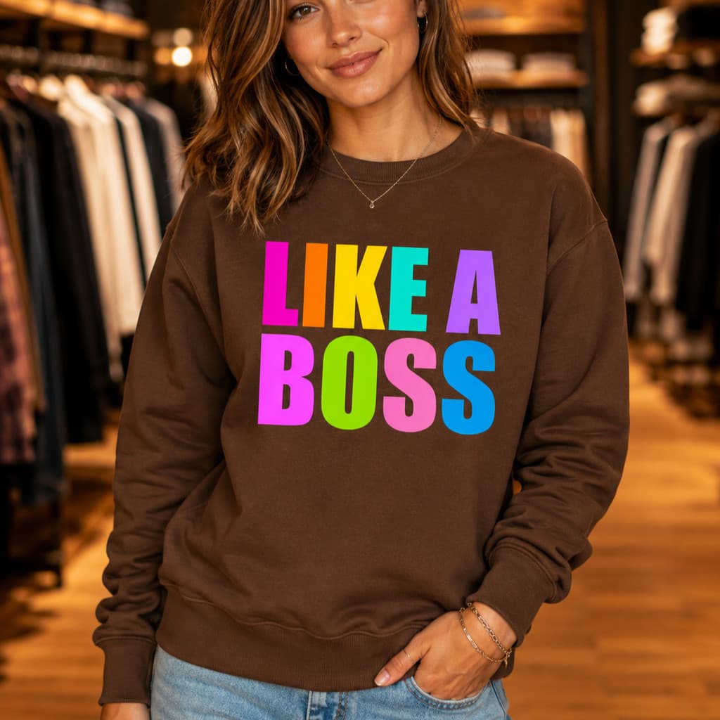 Moletom Feminino Flanelado Estampado Like a Boss