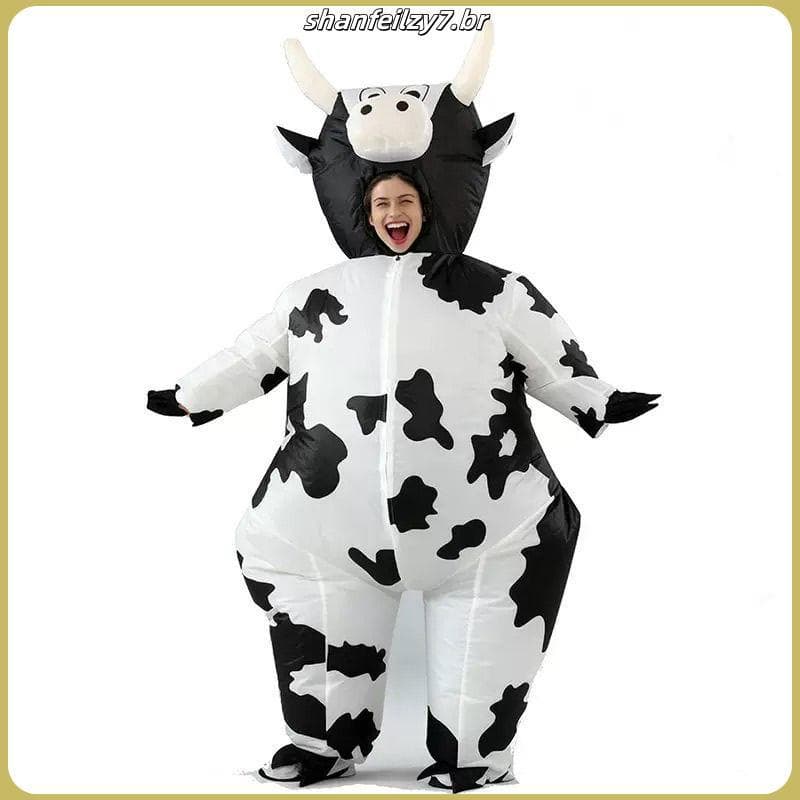 Cross-Border Halloween vaca cos traje roupas abstratas engraçado adulto vaca conjunto dos desenhos animados boneca mostr