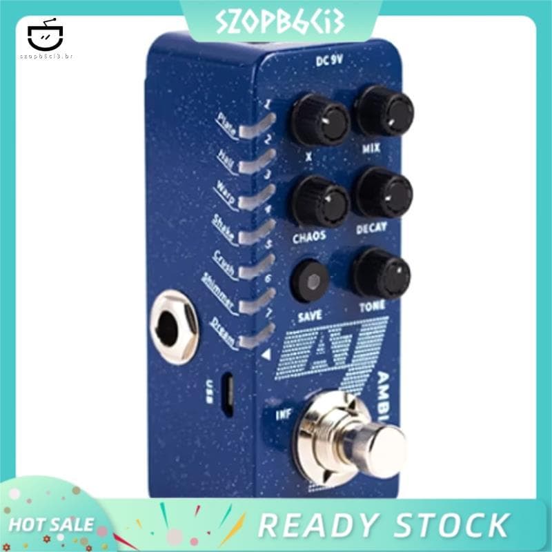 [szopb6ci3 . br] Pedal De Guitarra A7 Ambience Reverb 7 Efeitos Diferentes De Reverberação Para Astronautas Distantes E