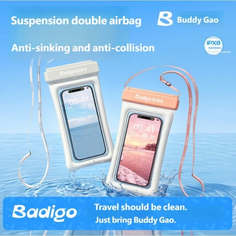Airbag telefone móvel à prova dwaterproof água saco tela de toque foto natação dedicado equipamento deriva mergulho para