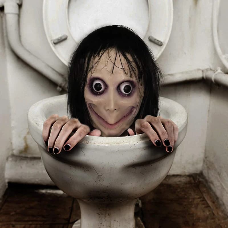 Máscara Assustadora Diretamente da Fábrica, Adereços para Fantasia de Halloween, Máscara Momo, Jogos Assustadores, Másca
