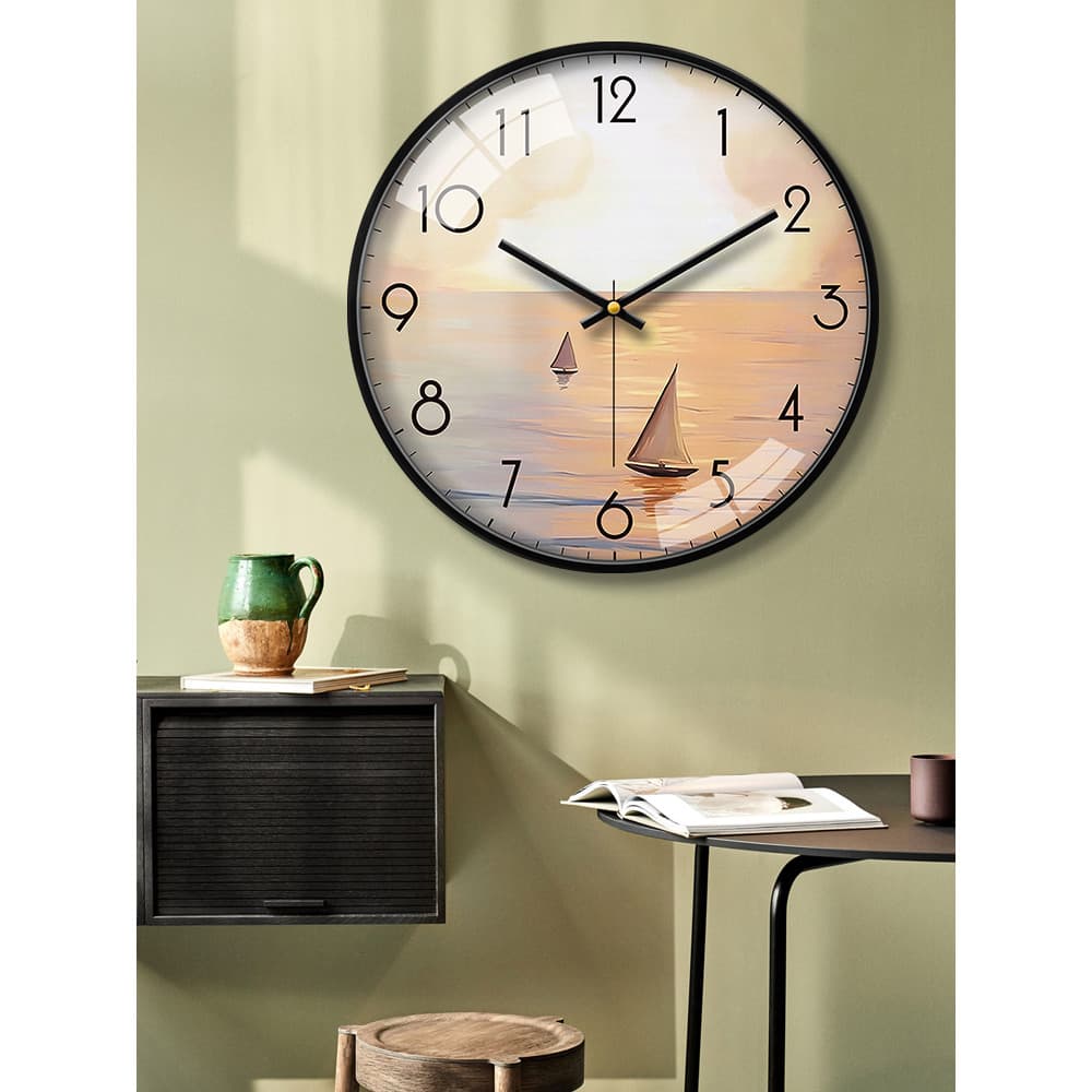 Rádio relógio de parede Nordic sala estar casa luz luxo moderno simples pendurado na parede mudo moda quarto relógio par