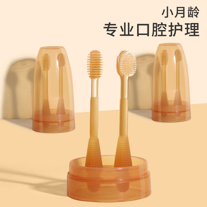 Escova de dentes de Silicone para bebês, peça única, formador fervido, bebê, criança, limpeza de língua, conjunto de 3 p