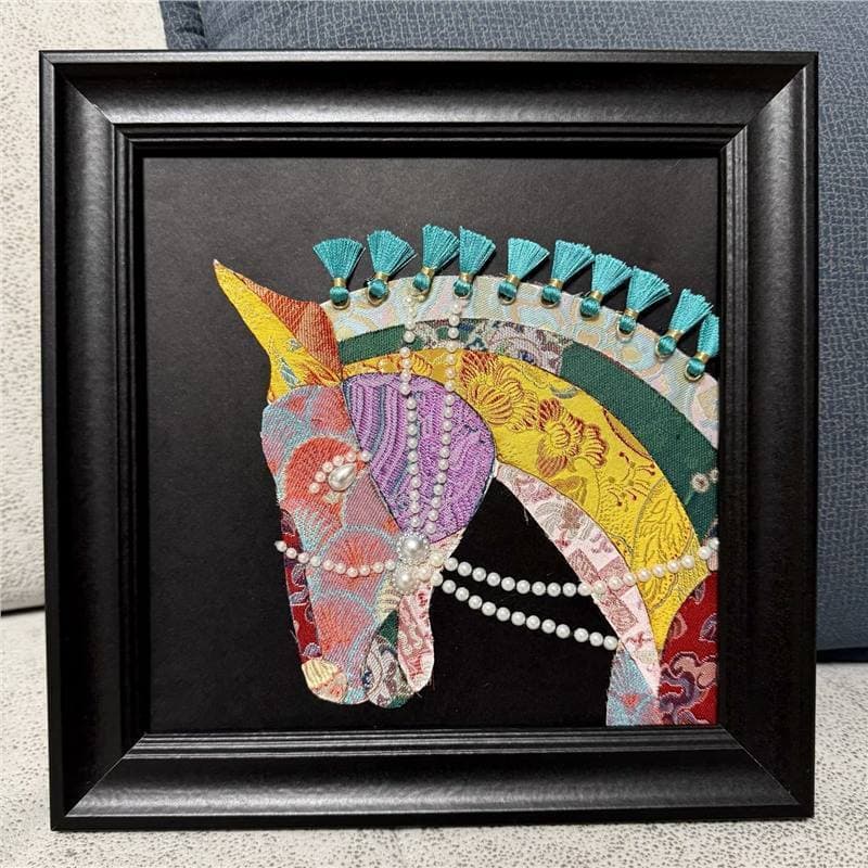 Ano do Cavalo Canção Não Genética Jin Costura Cavalo Arte Pintura Material Pacote Feito à Mão Presente de Evento Três Oi