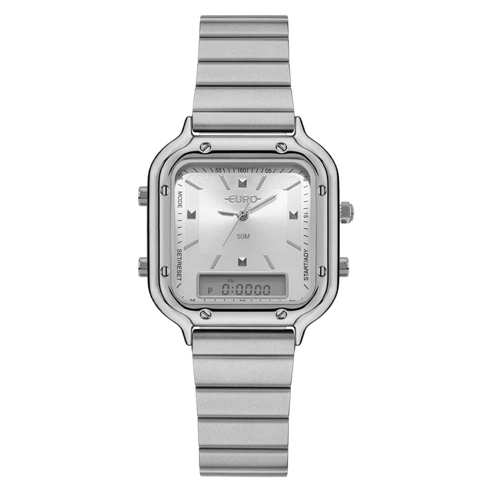 Relógio Euro Feminino Fashion Fit Sporty Prata - EU20352MAQAA/4K