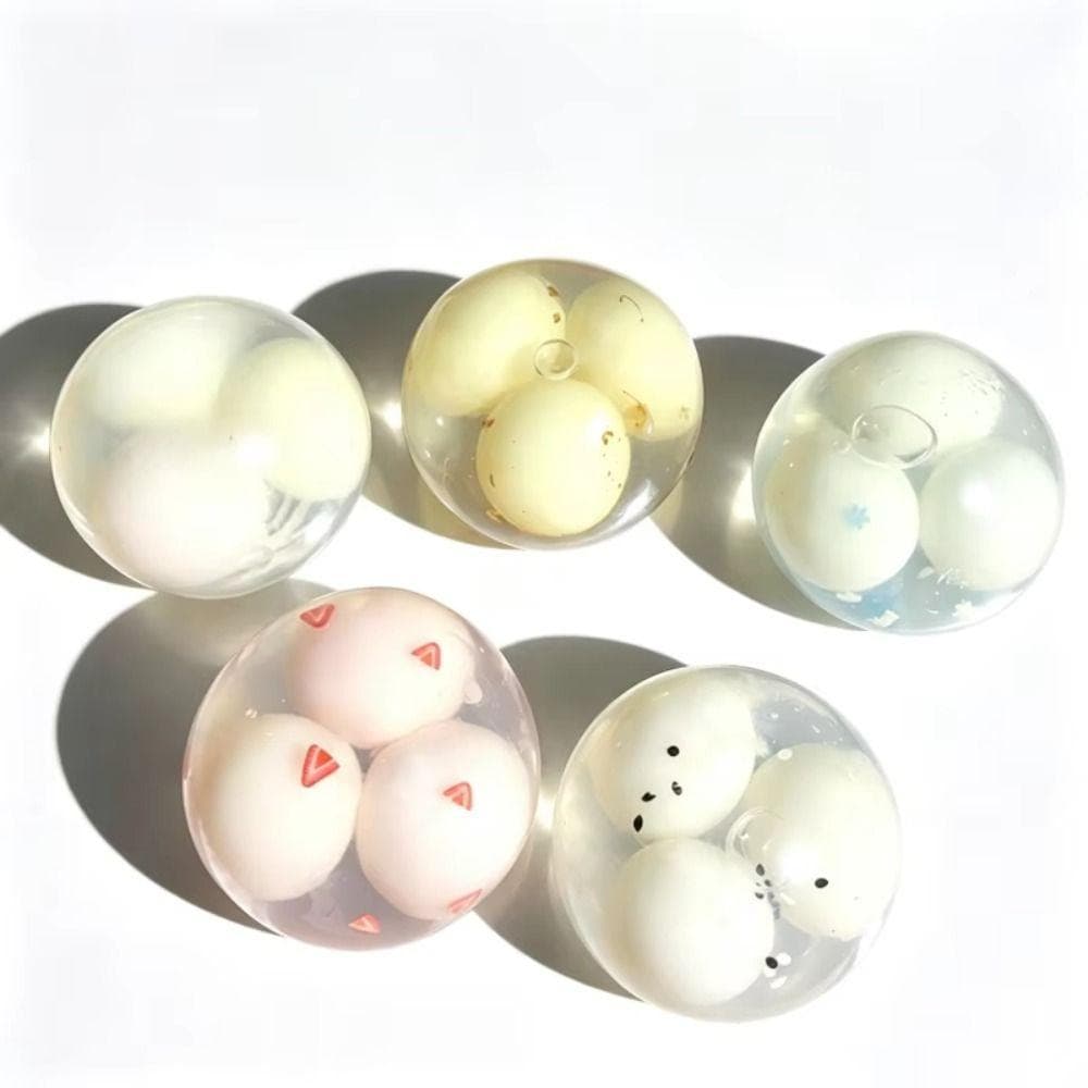 Squishy De Bola Crocante AHMVEX , Pequena Pode Ser Esmagado Bolinho De Arroz Mole , Brinquedo Sensorial De Pitada