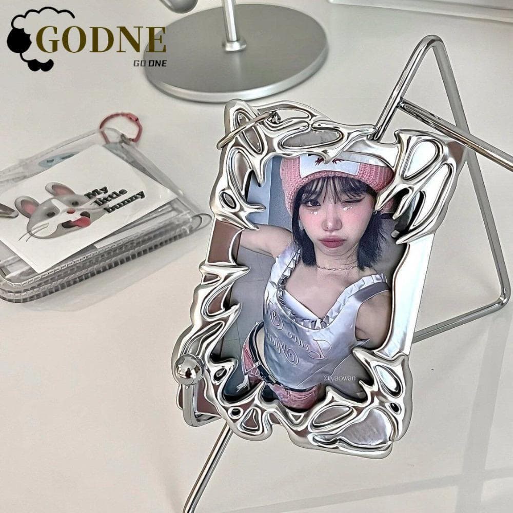 Capa Para Cartão Com Textura De Metal GODNESSFO , Porta-Cartões Fotográficos Em Formato Galvanizado Criativo , Especial