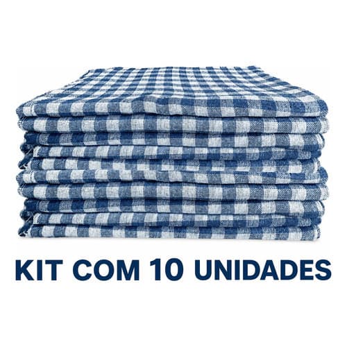 Kit 10 Panos De Chão Xadrez 40x65cm Xadrez
