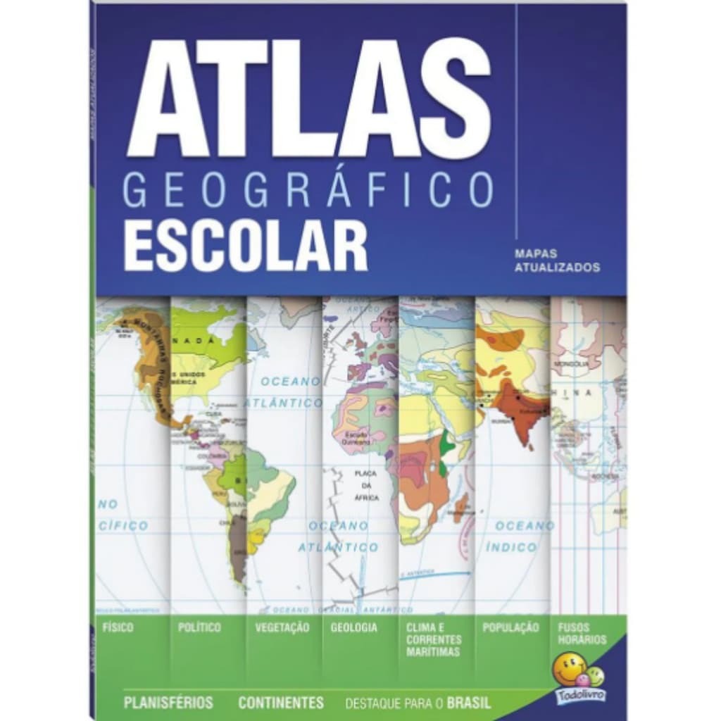 Atlas Geográfico Escolar Mapas Atualizados para Estudos e Pesquisas 68 Paginas