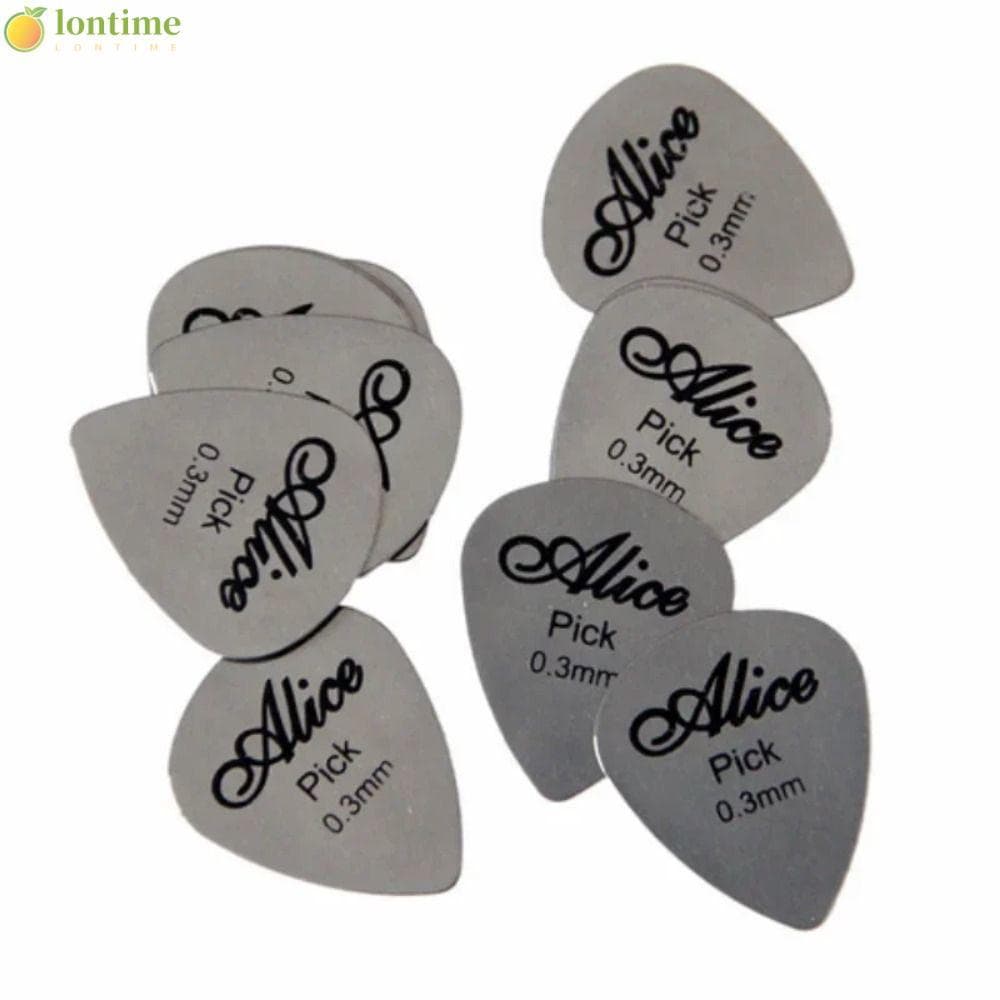LONTIME 1/5 Unidades De Palheta De Guitarra De Metal , Brilhante , Palhetas Para Elétrica , Baixo E Acústica