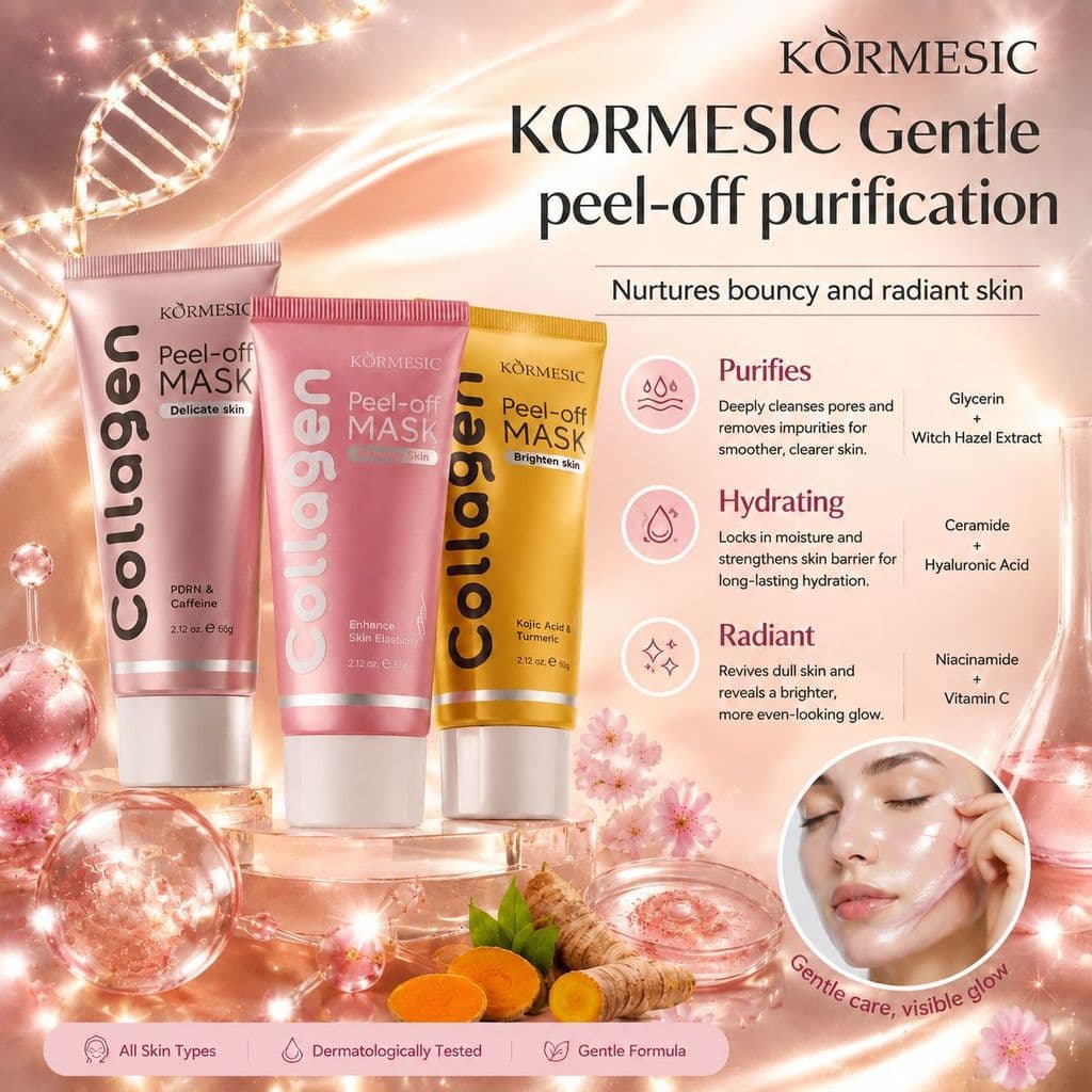 Máscara de atacado Kormesic Tipo All English Protein Collagen Máscara facial removível HSTL