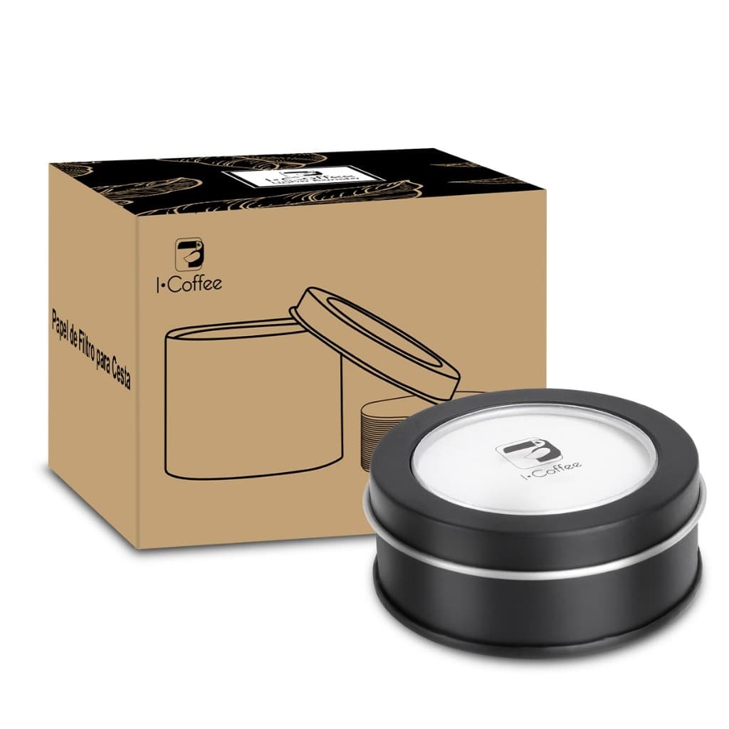 iCoffee Filtro de Papel Para Aeropress e Cafeteira Italiana, Kit 100 Unids, Microfiltragem, Café Puro Sem Resíduos