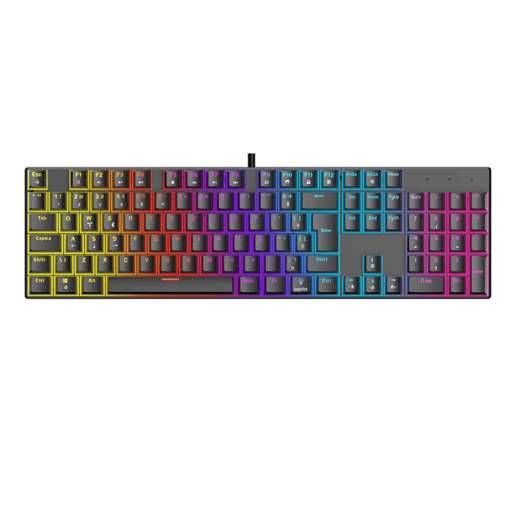 Teclado Gmer Orion V2 Mecânico Switch Vermelho LED Rainbow Dazz