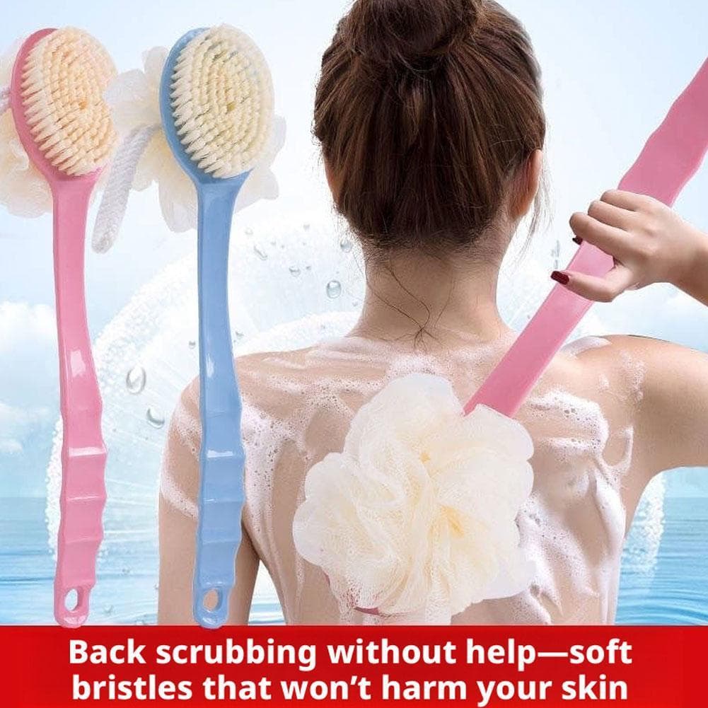 Escova De Banho Com Cabo Longo , Purificador Traseiro , Esfoliante Para Chuveiro , Corpo Dupla Face I3w9