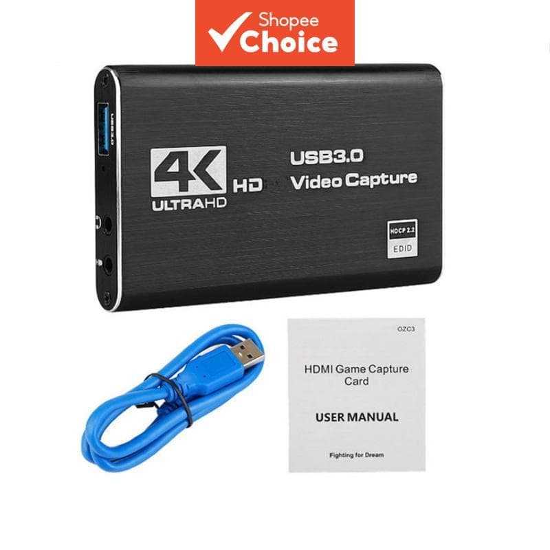 Adaptador de captura de placa de vídeo 4K HDMI para USB 3.0 1080P 60FPS para gravação de jogos PS4 Switch Pro Elite