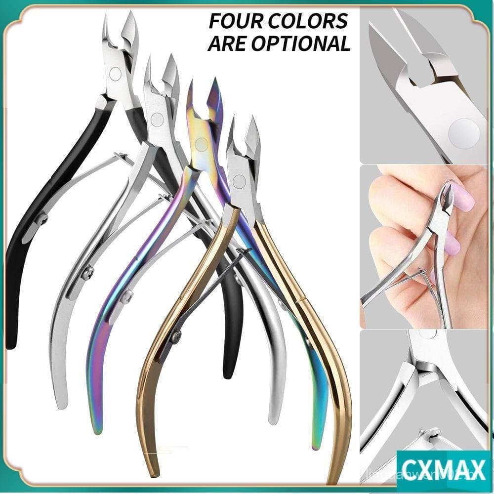 CVMAX Cortador De Unhas , Pinça De Cutícula Profissional De Aço Inoxidável , Empurrador De Mola Dupla Portátil Para Kits