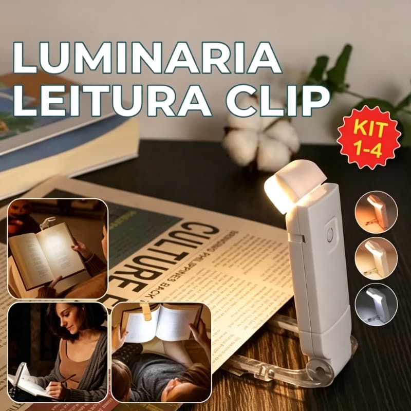 Luz De Leitura De Livros LED Brilho Ajustável USB Clip De Proteção Dos Olhos Portátil Bookmark Light