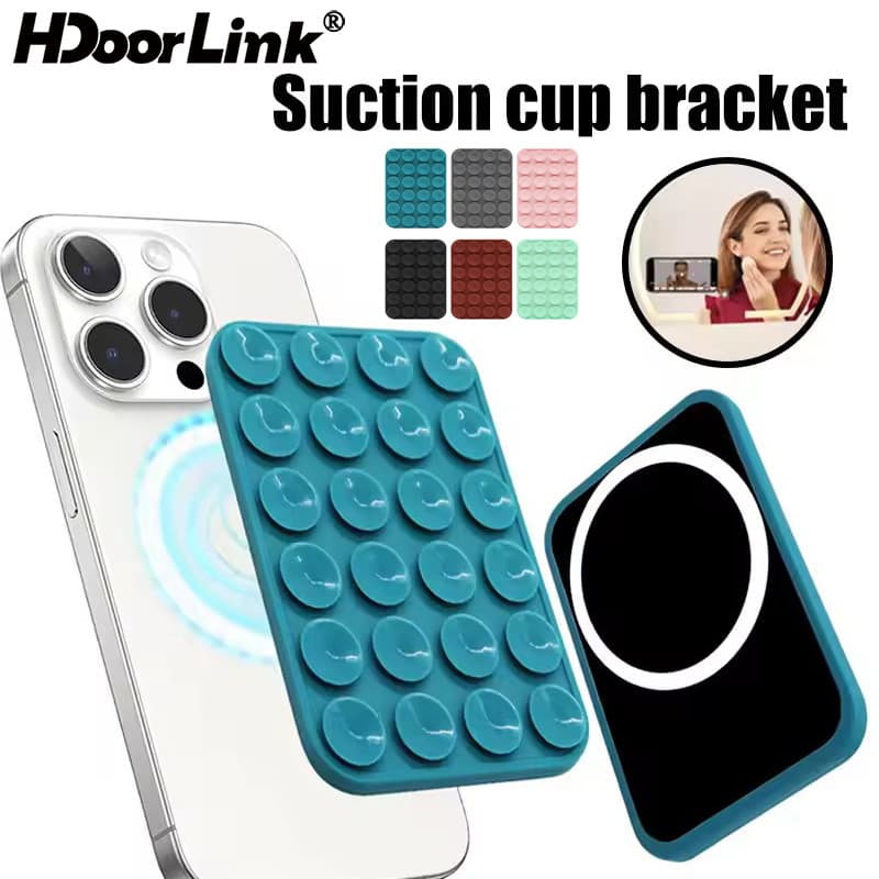HdoorLink Suporte De Telefone Com Ventosa De Silicone Para Mag-safe Magnético Montagem Na Parede IOS 12/13/14/15/16/17