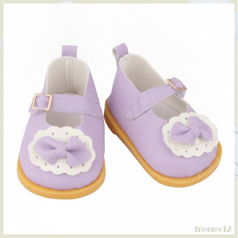 [Freneci2] Calçados Para Bonecas , Sapatos Com Laço De Pano , Atualização De Guarda-Roupa Fofo SH-0098-1