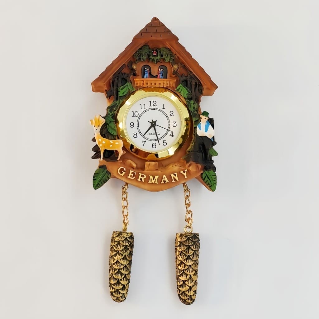 Relógio criativo alemão casa de madeira cuco relógio lembrança de viagem decoração artesanato geladeira adesivos magnéti