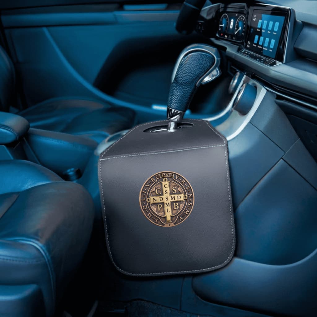 Lixeira Para Carro Personalizada Organizador De Câmbio Várias Estampas Cristãs Católicas Novidade