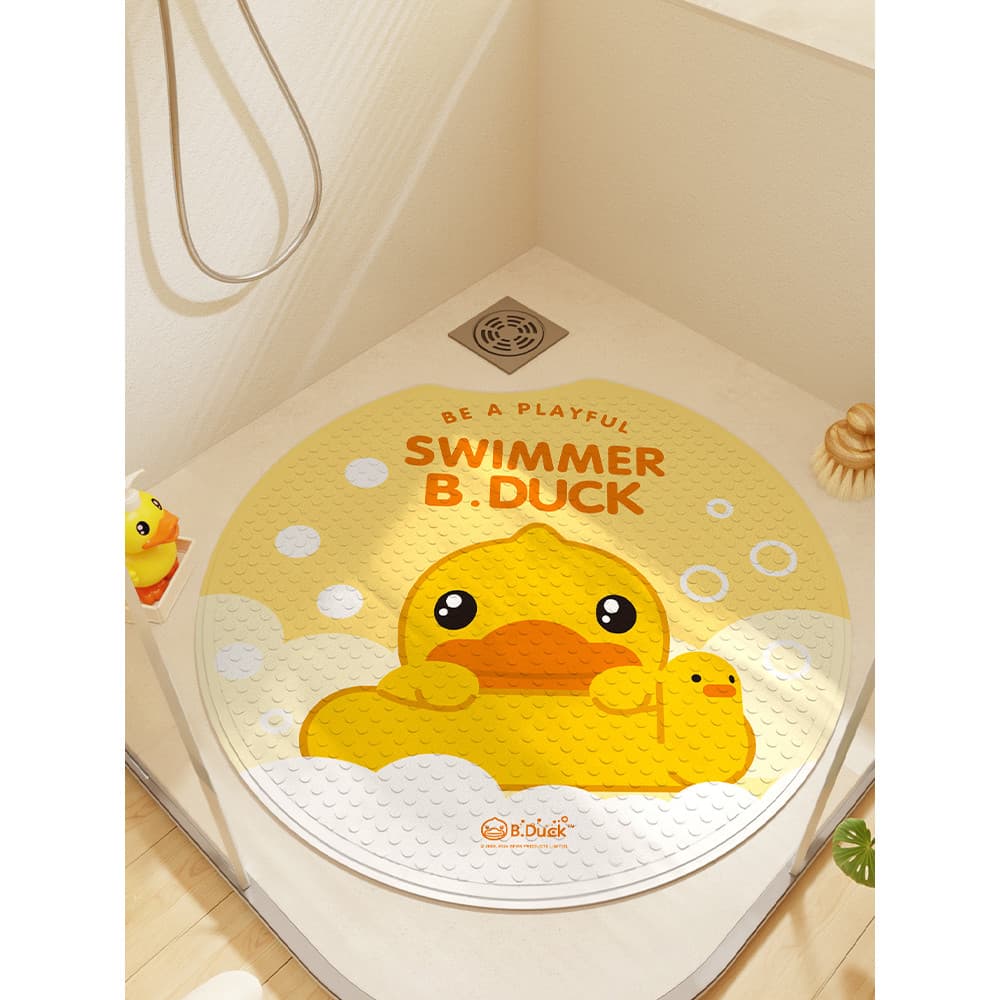 Banheiro antiderrapante esteira crianças banho do bebê massagem esfregando pé esteira toalete amarelo dos desenhos anima