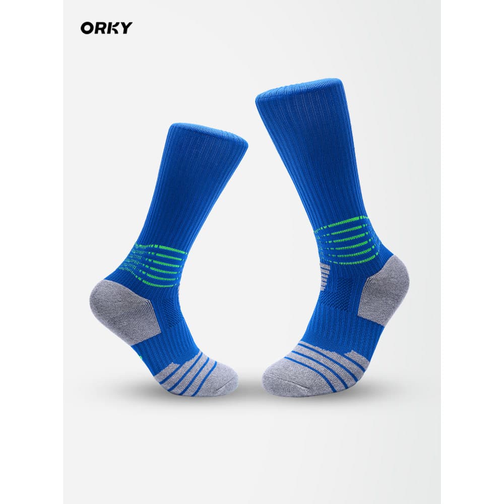 Orky Volky Novo Estilo Meias de Futebol Esportes Masculinos Antiderrapantes Meias de Futebol de Basquete Sobre o Joelho