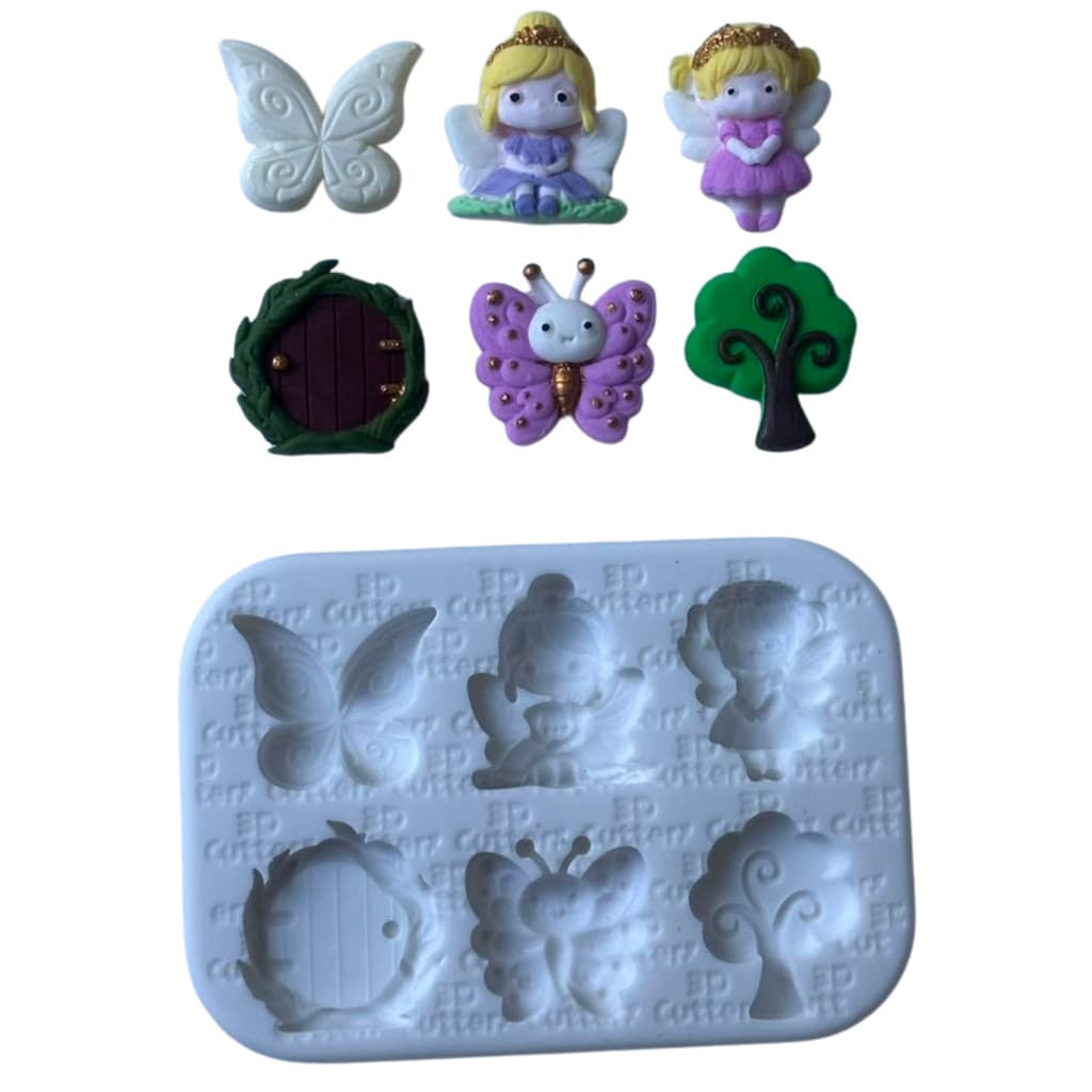 Molde de Silicone para Artesanato - Fadas