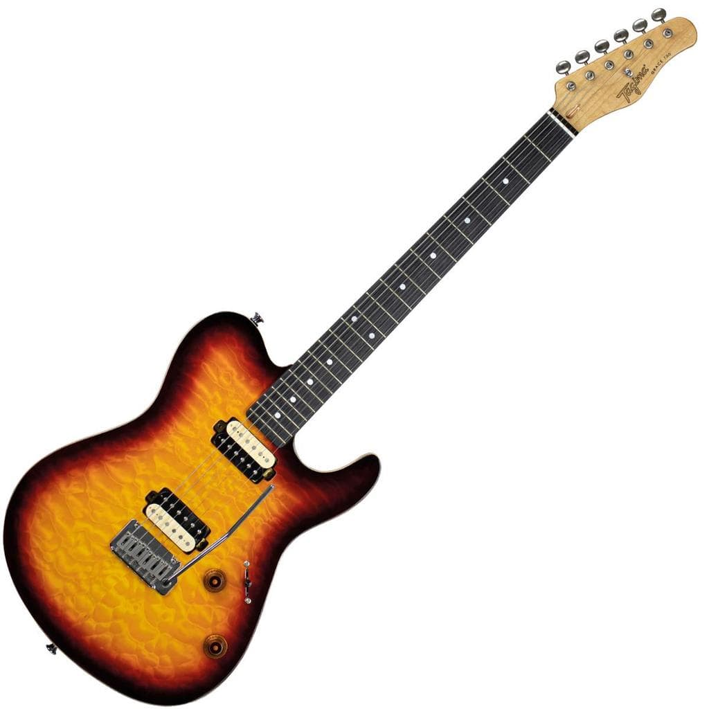 Guitarra Tagima Grace-700 HB Signature Cacau Santos Honey Burst Escala Escura Guitarra Elétrica