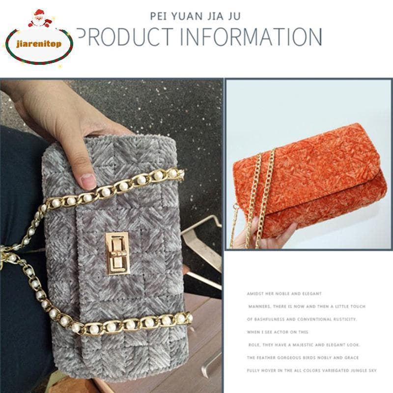 jiarenitop Folha De Malha Plástica Auxiliar Para Tricô E Tecelagem Chenille Gold Velvet Diy Bag br