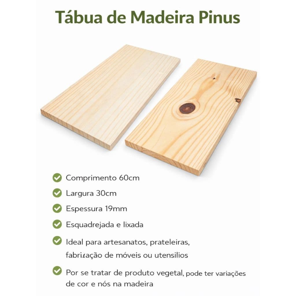 Prateleira de madeira tabua estante painel 30cm x 60cm sem acessorios 1 pç