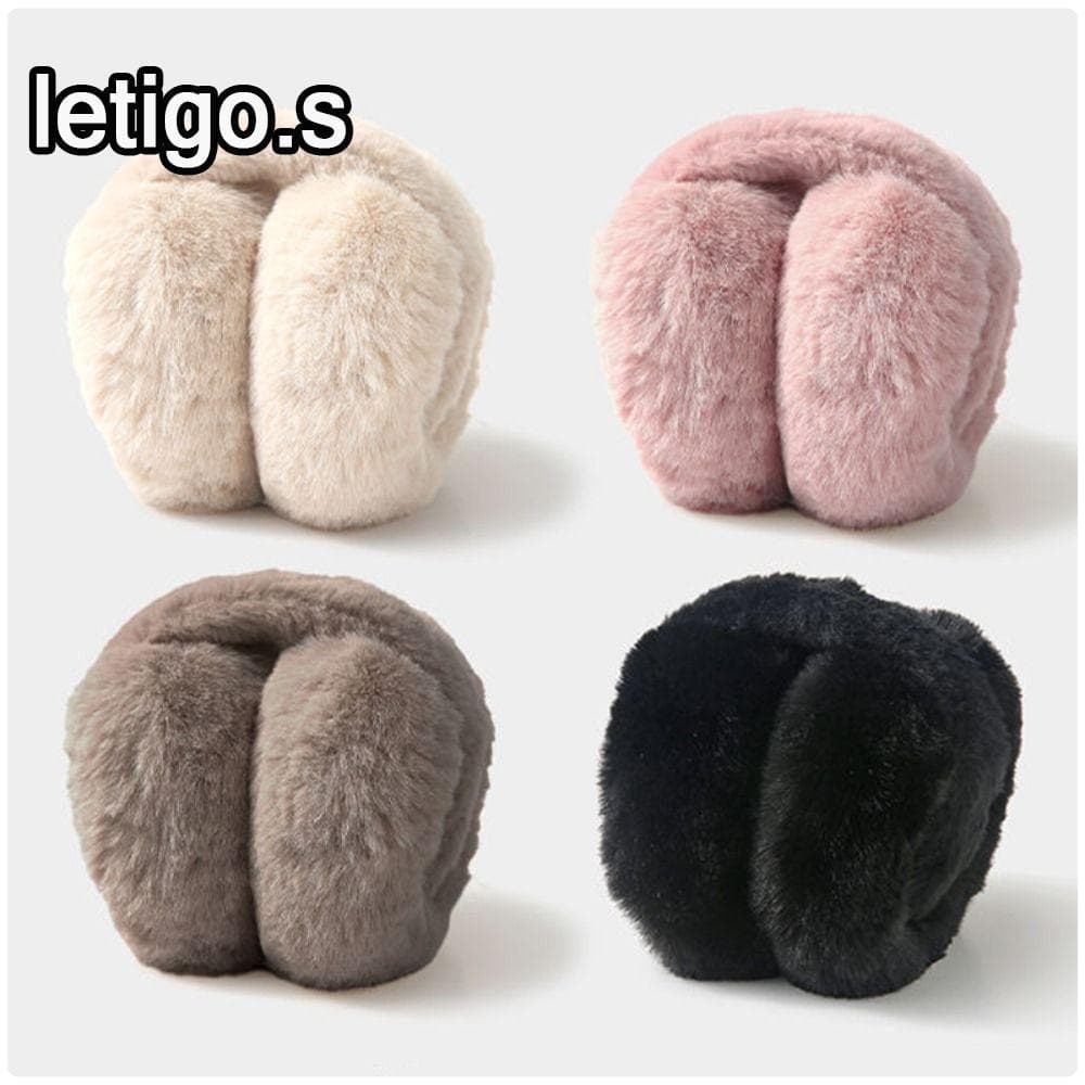[LETIGO] Protetores De Orelha De Pelúcia , Ouvido Dobráveis E Quentes De Inverno Macios , Aquecedor Portátil Com Proteçã