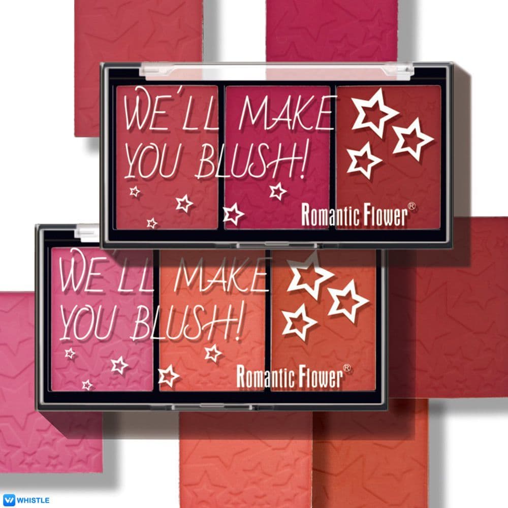 Paleta de Blush Rosa e Laranja ROMANTIC FLOWER - Maquiagem para Ambientes Exóticos - Blush Fácil de Aplicar - 3