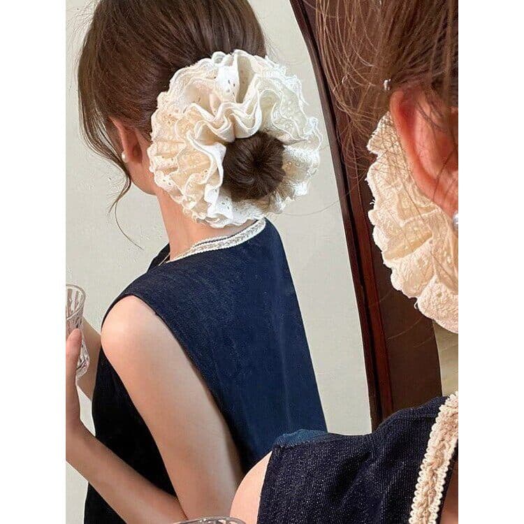 Laço de cabelo elástico Super agradável primavera feminino High-End sentir 2026 nova cabeça flor laço de cabelo laço de