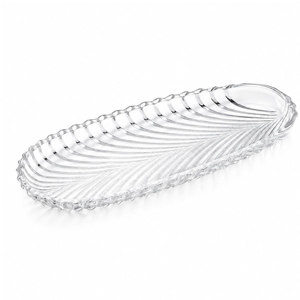 Prato Bandeja de Vidro Cristal Mesa Posta 27cm 225ml
