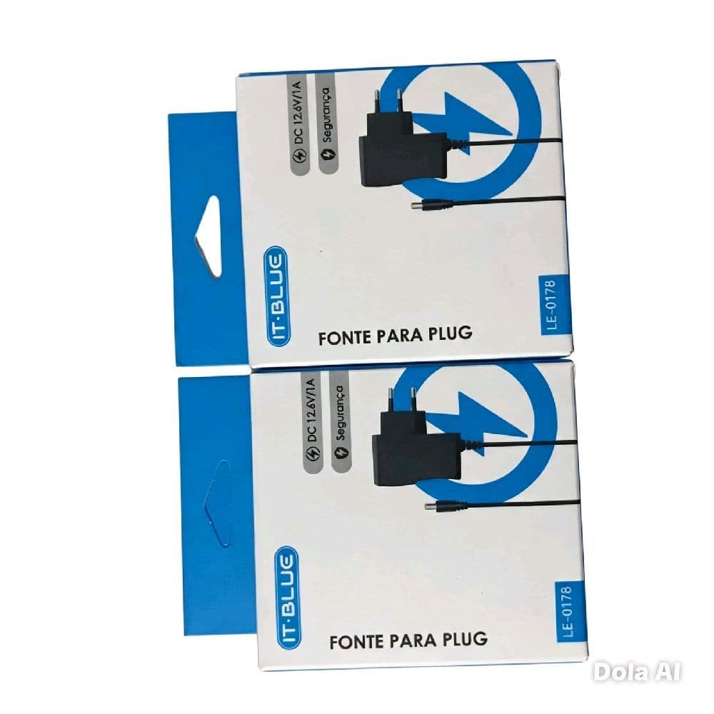 IT-Blue Fonte para Plug LE-0178 DC 12V/1A Segurança Alta Qualidade
