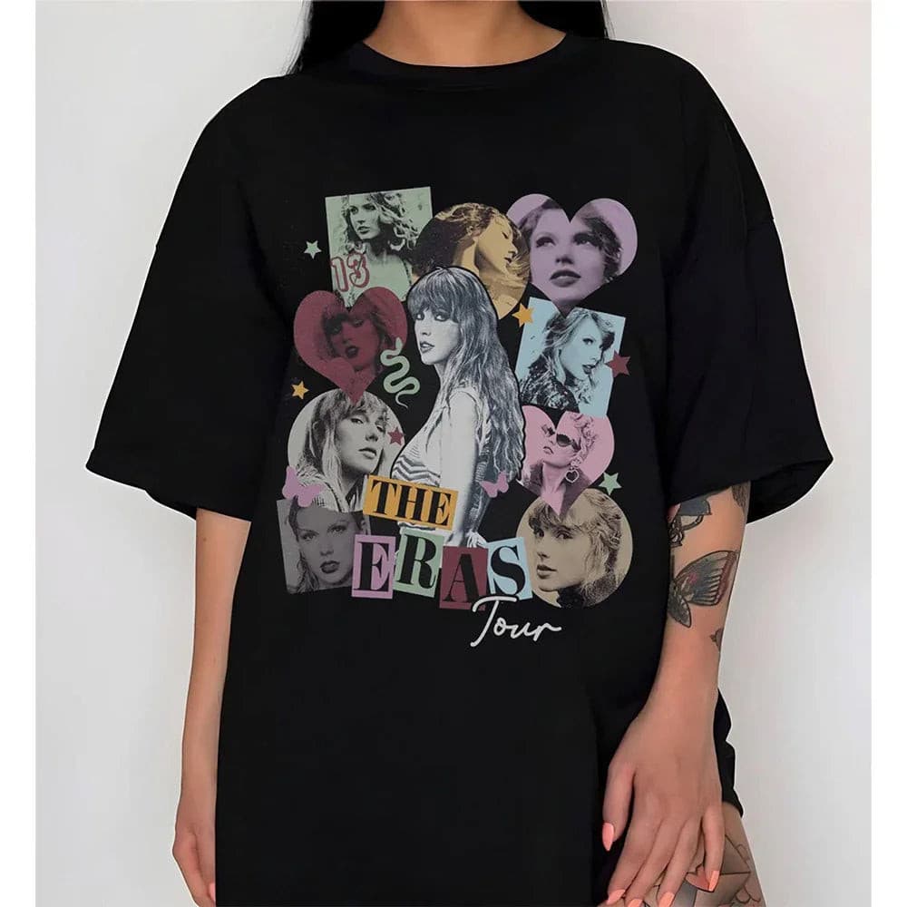 Camiseta Unissex Oversized Plus Size Feminina Masculina e  Unissex Premium Básica Taylor Swift The Eras Tour Hea