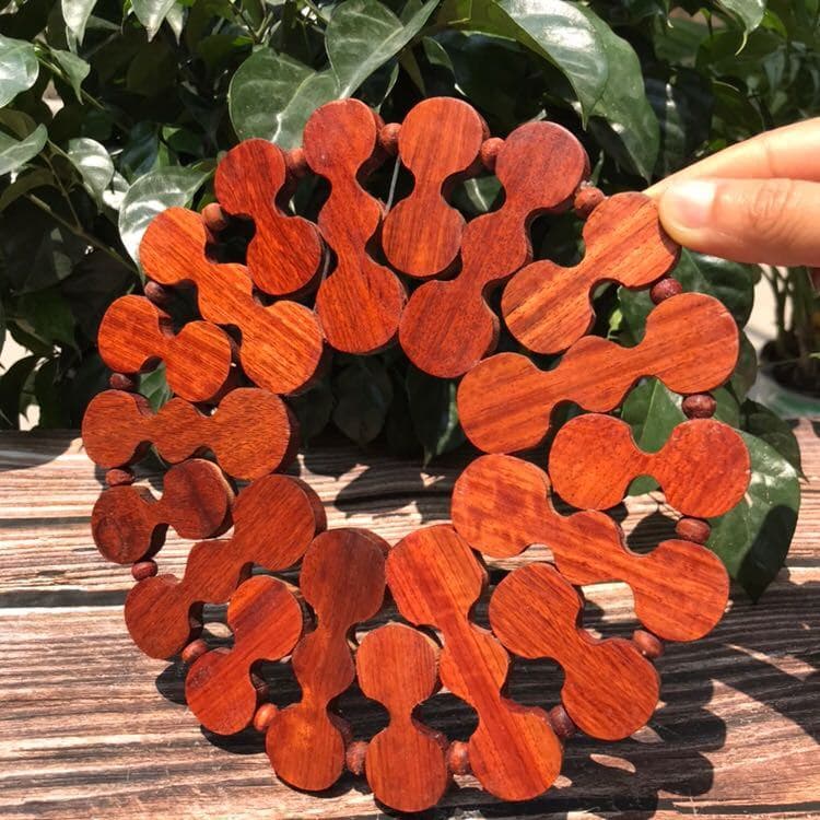 Porta-copos de mogno jacarandá birmanês grande fruta vermelho sândalo casa cozinha mesa de jantar almofada de isolamento