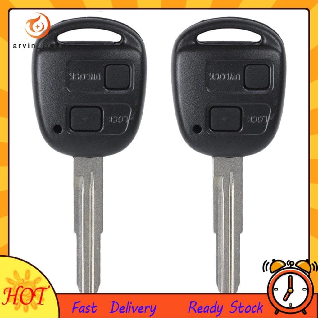 2Pcs Carro 2 Botões Chave De Controle Remoto Mecânica Para Arrogante