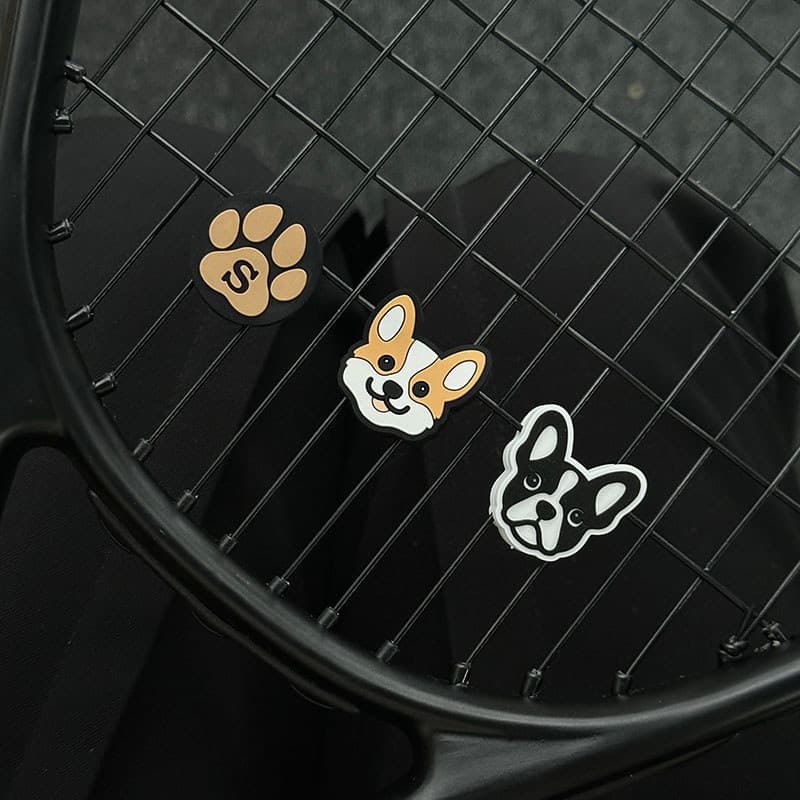 Série de animais de estimação fofos | Raquete de tênis amortecedor novo estilo bonito dos desenhos animados filhote de c