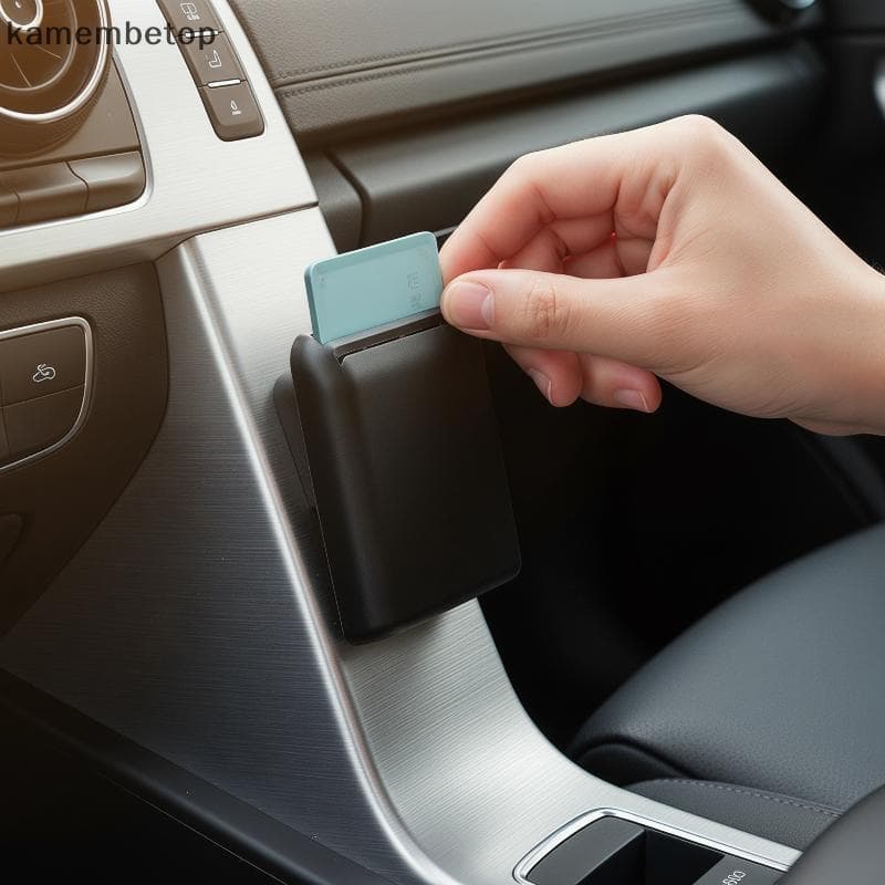 TOP Leitor De Cartão De Carro Universal Porta-Cartões Multifuncional Caixa De Armazenamento Organizador De Lacuna De Ass