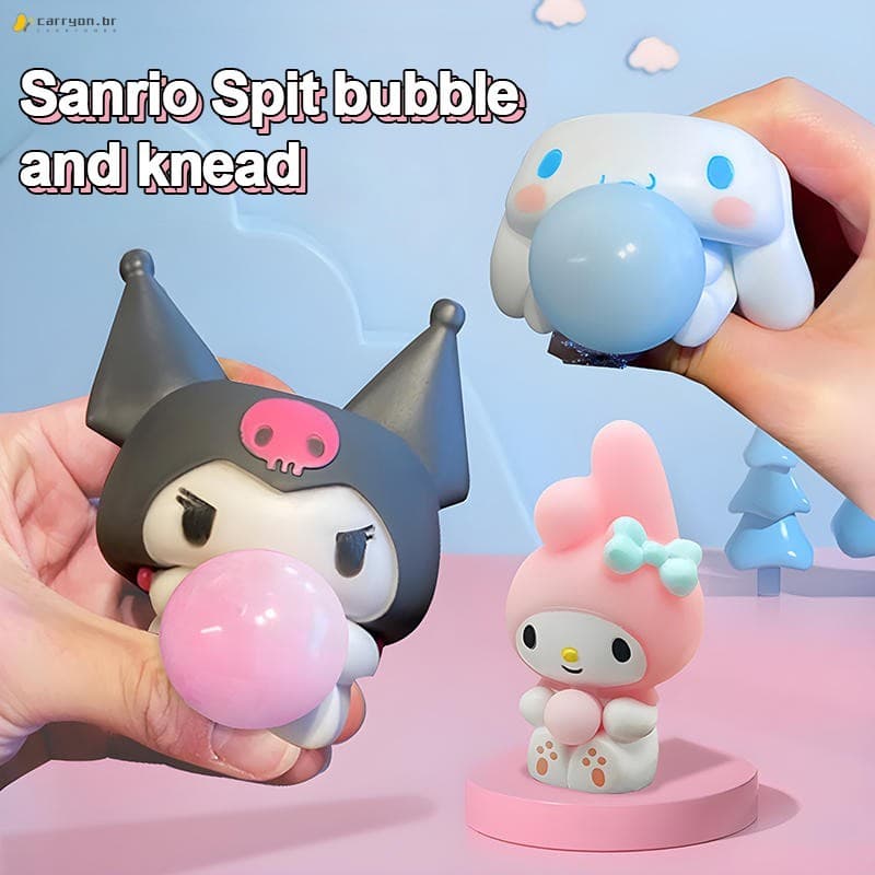 Brinquedo Squishy Kuromi-Modelo De Bolha Sopradora De Pitada Para Alívio Do Estresse Infantil