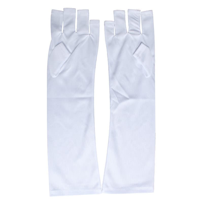 Luvas anti-ultravioleta anti-preto sem dedos máquina de fototerapia iluminação UV isolamento térmico loja de unhas luvas