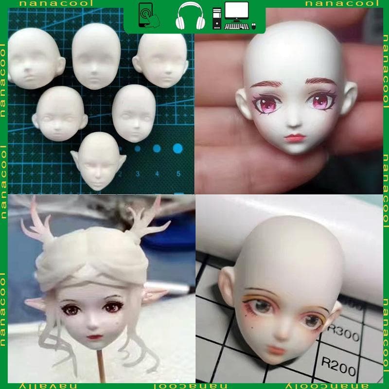 nana 3D Rosto Resina Epóxi Molde Cera Gesso